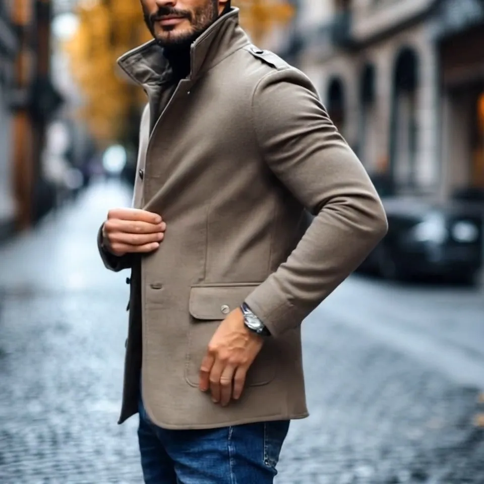 Anthony - Mens Modern Peacoat
