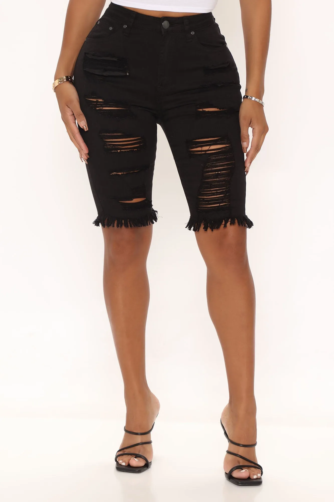 Asking For Trouble Bermuda Shorts - Black