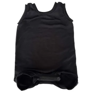 Black Tank Summer Zip Romper