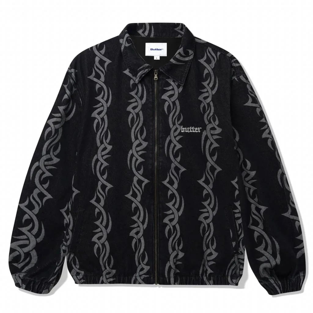 BUTTER GOODS TRIBAL DENIM JACKET - BLACK