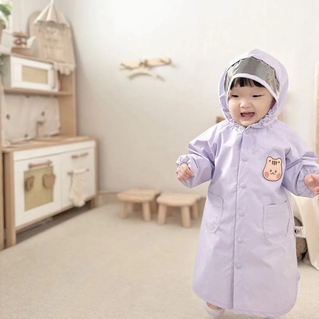 Cartoon Animal Solid Color Raincoat