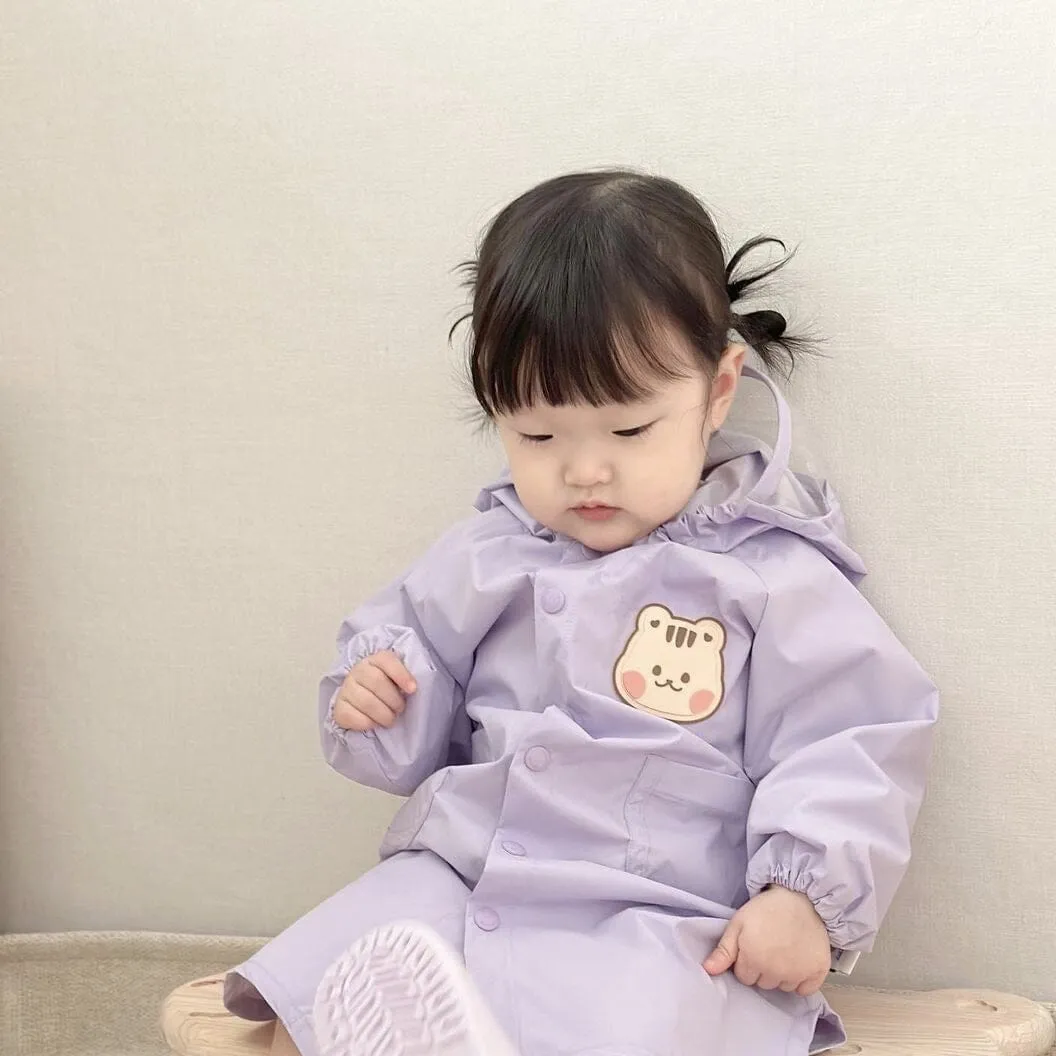Cartoon Animal Solid Color Raincoat