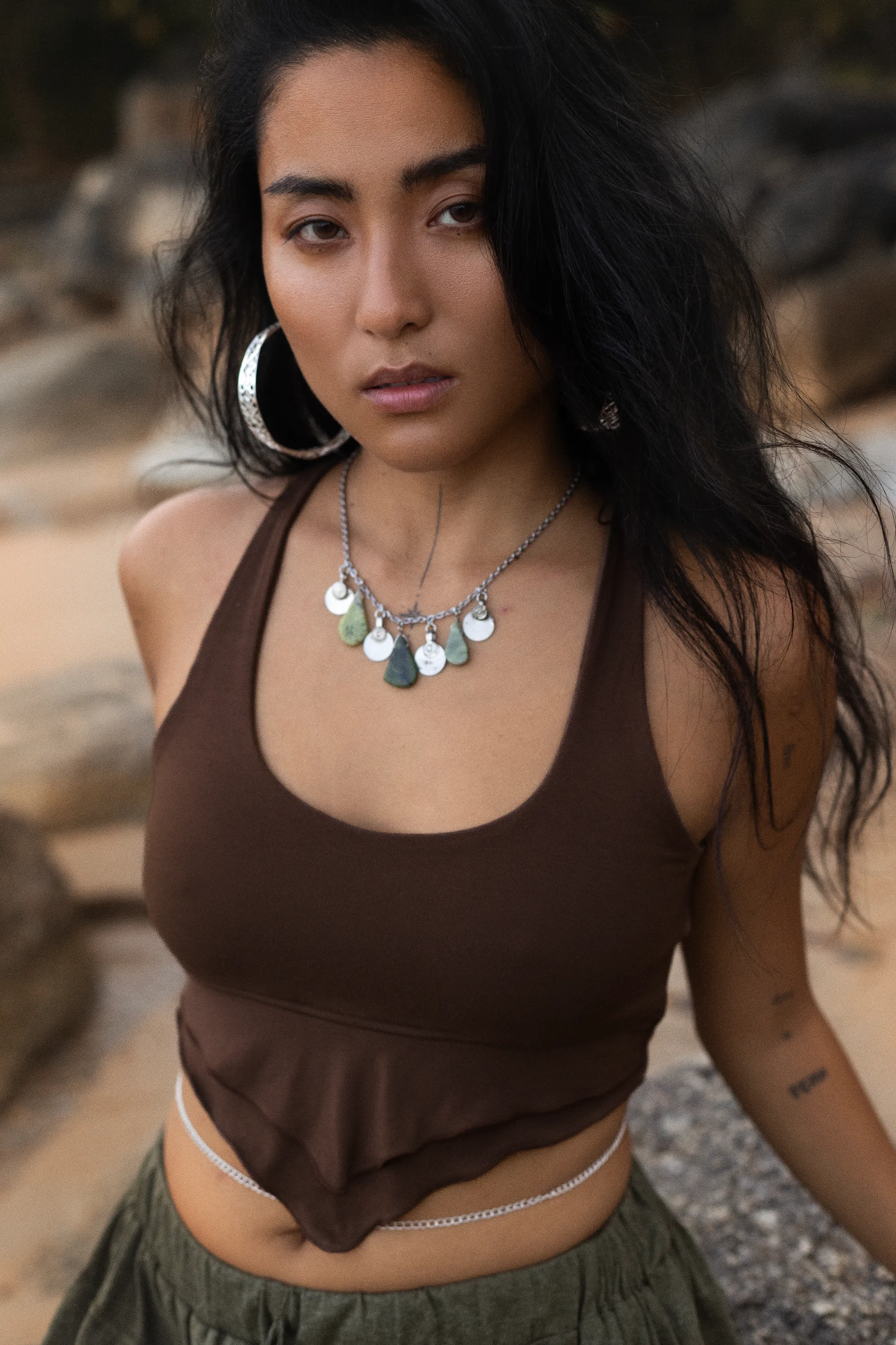 Crop Top Aluna Brown