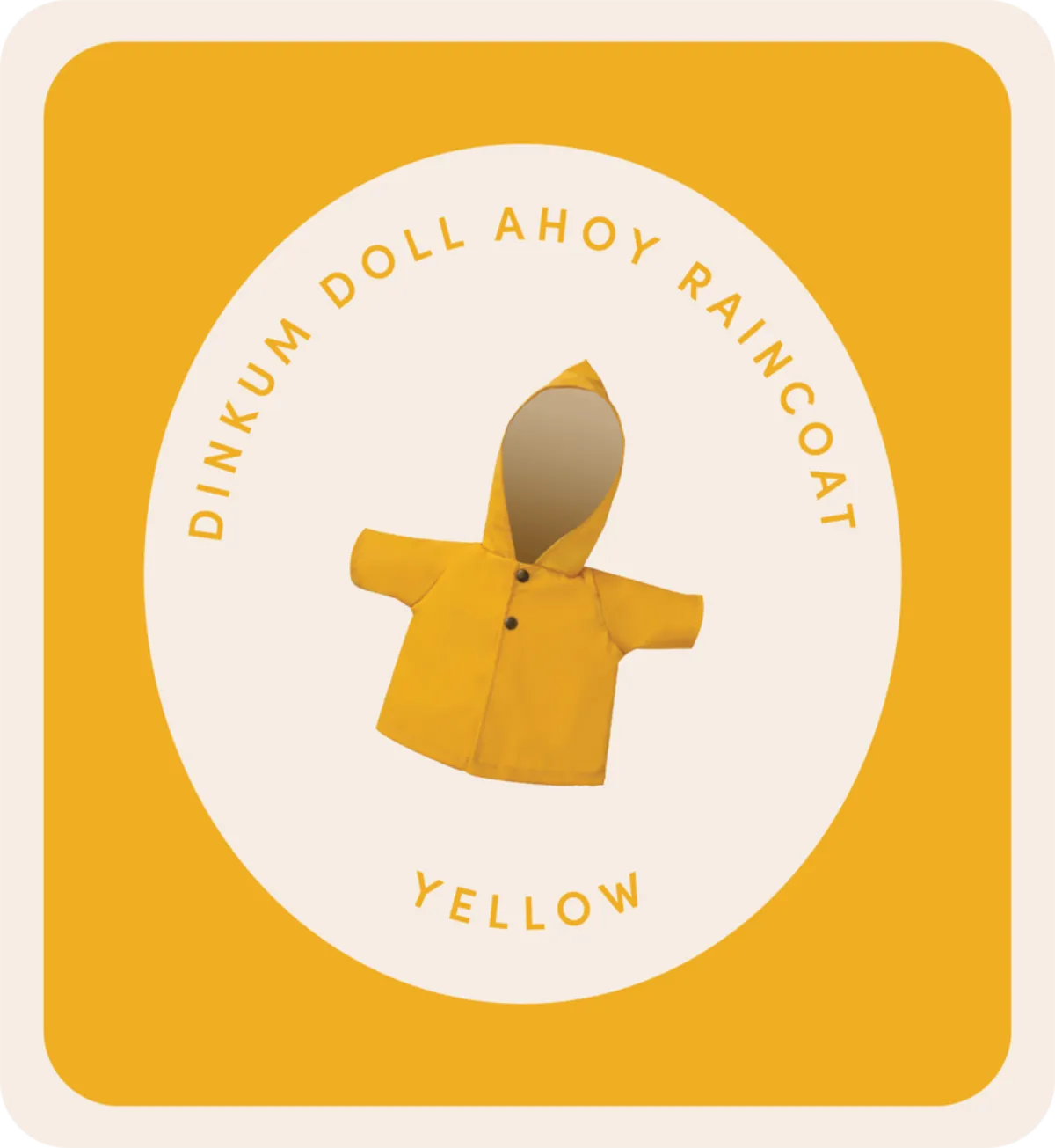 Dinkum Doll Rainy Play Outfit - Yellow by Olli Ella