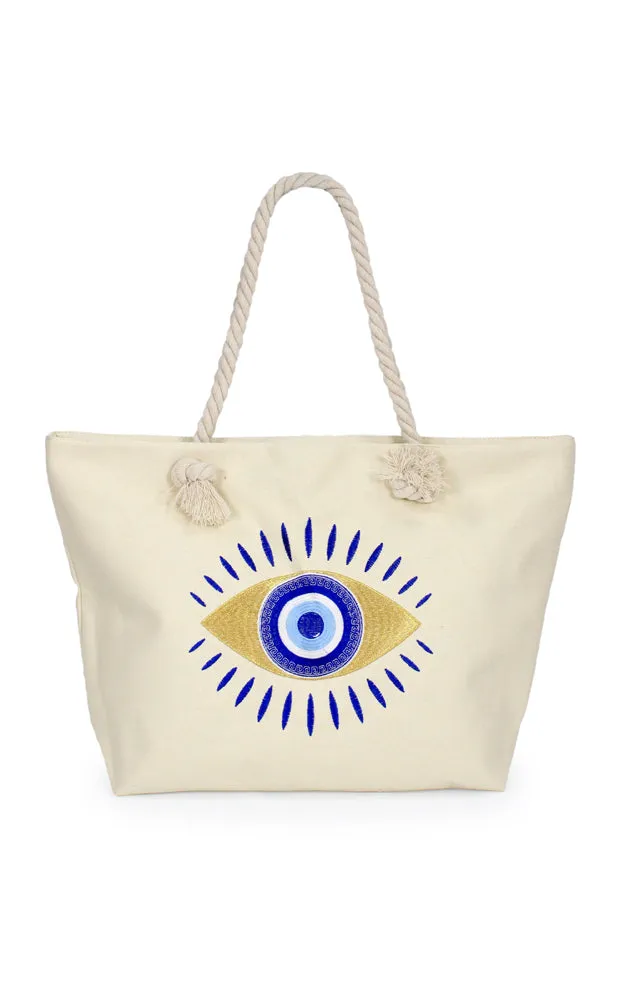 EBB11038 EVIL EYE BEACH BAG