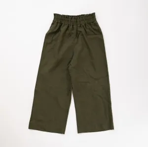 Gaucho Pant, Olive Linen