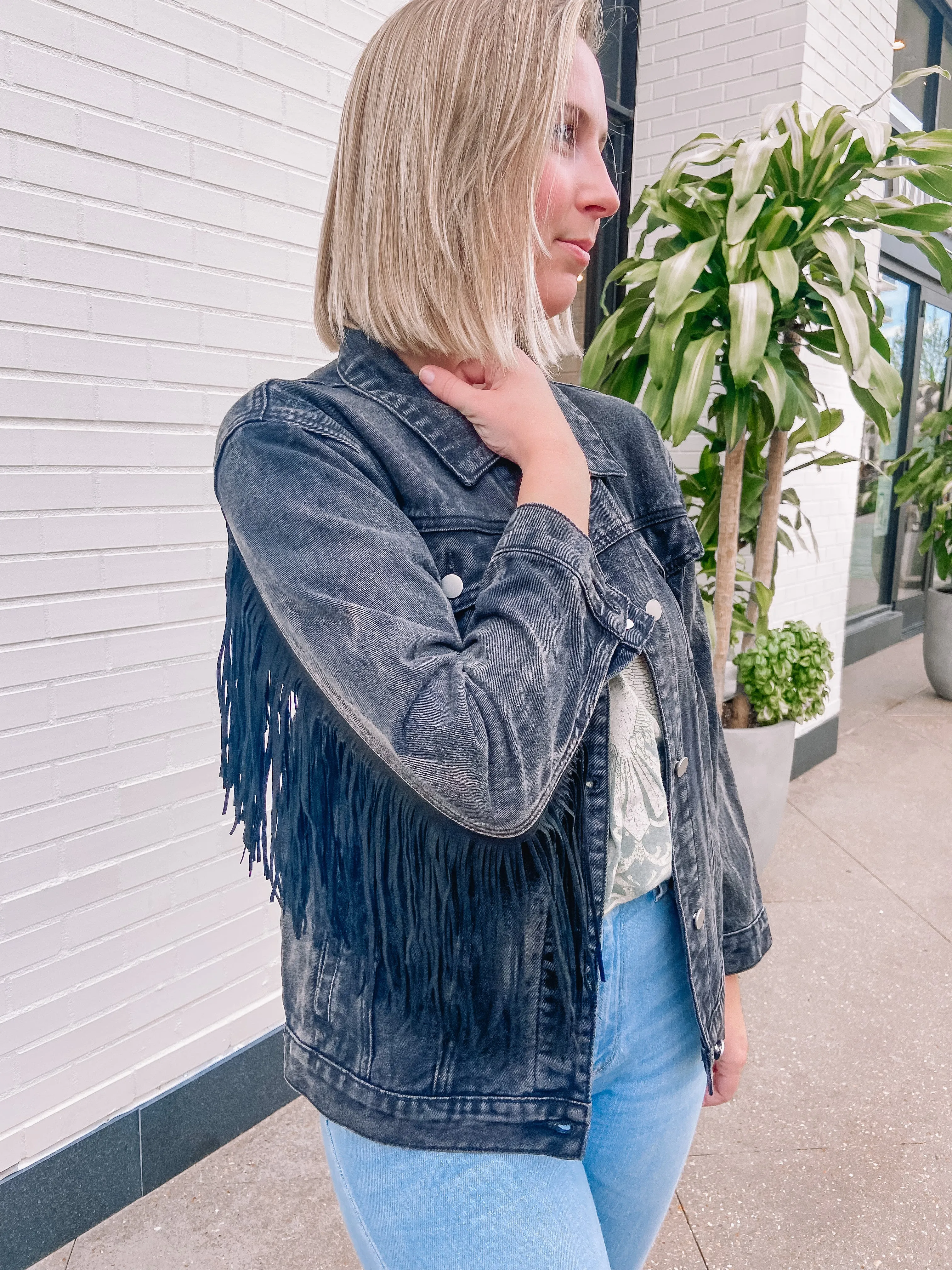 Hall of Fame Fringe Denim Jacket