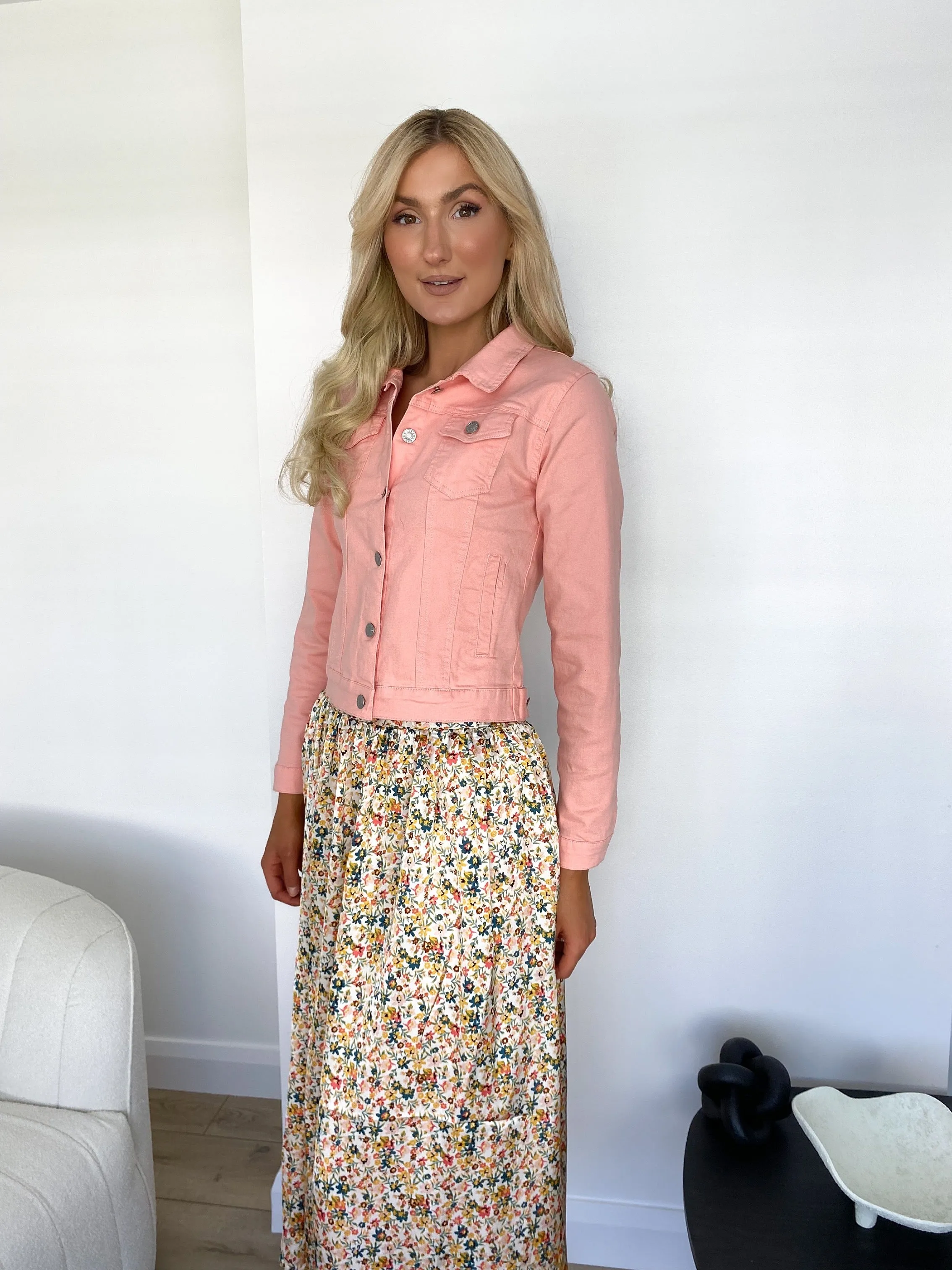 Pink Denim Jacket