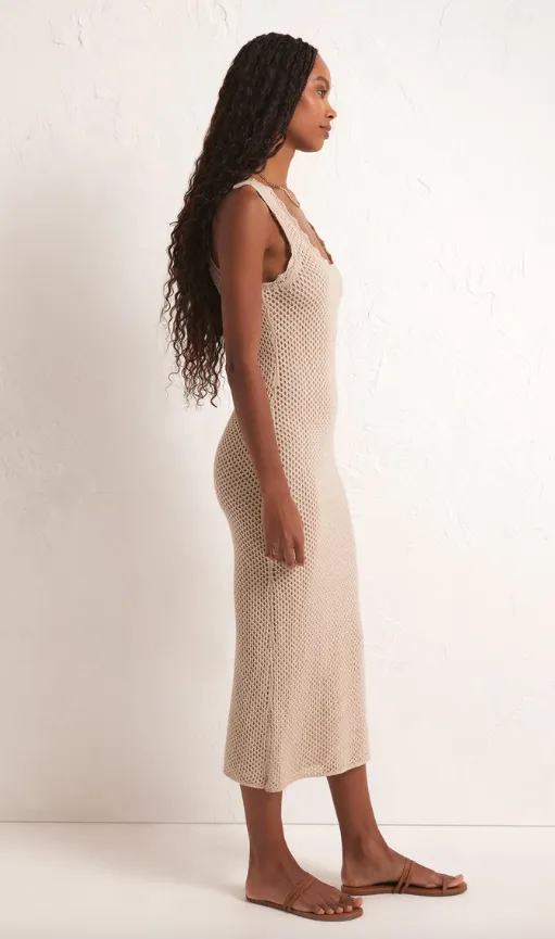 Z Supply Ibiza Solid Crochet Sweater Dress - Final Sale 50% off in cart